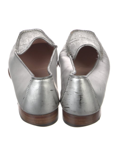 Escada Leather Printed Loafers