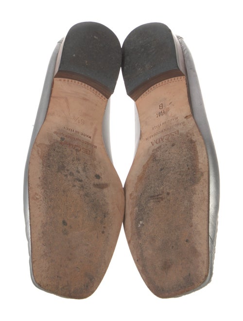 Escada Leather Printed Loafers