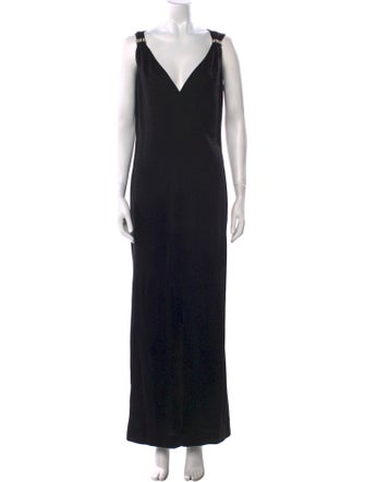 Escada V-Neck Long Dress