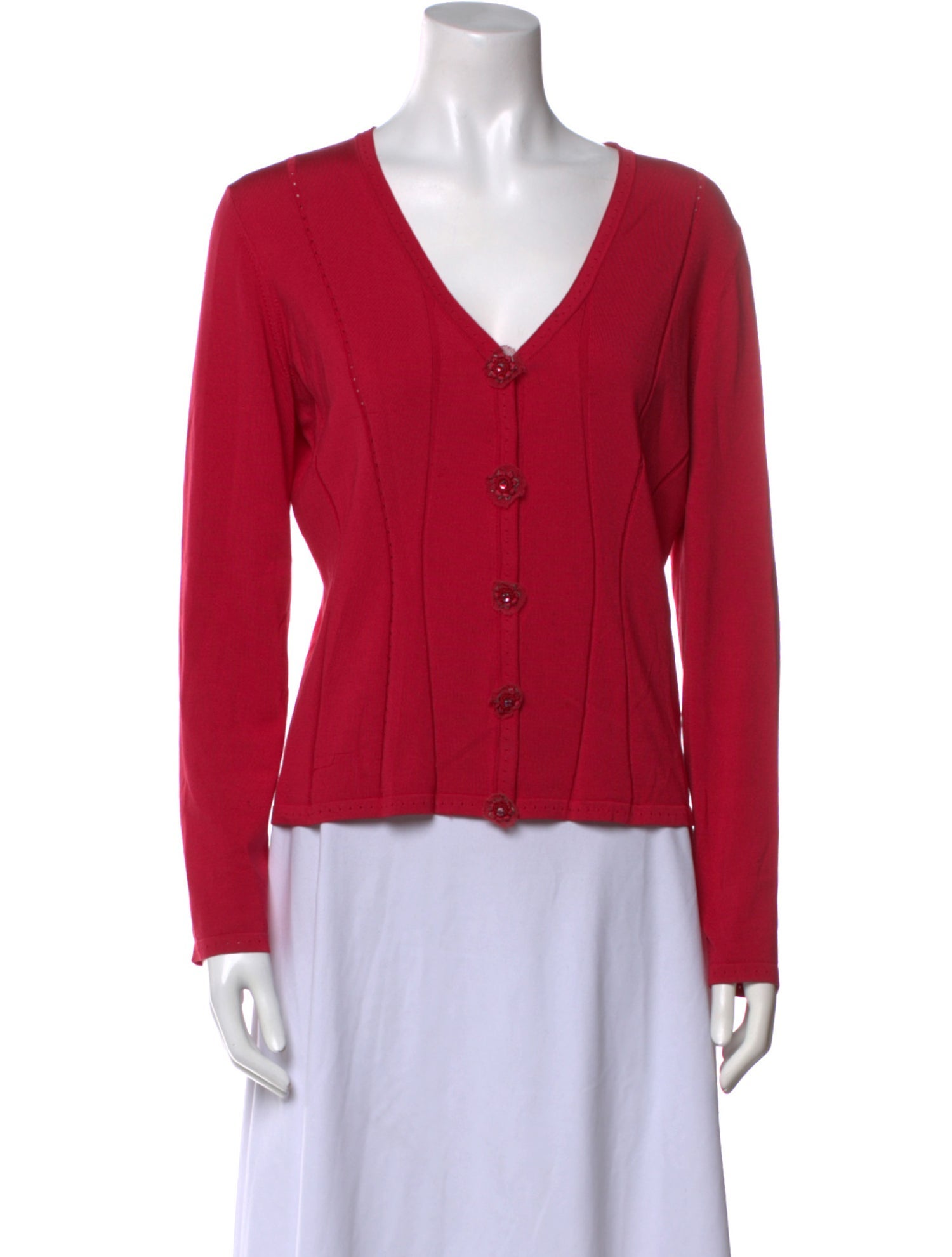 Escada Silk V-Neck Sweater