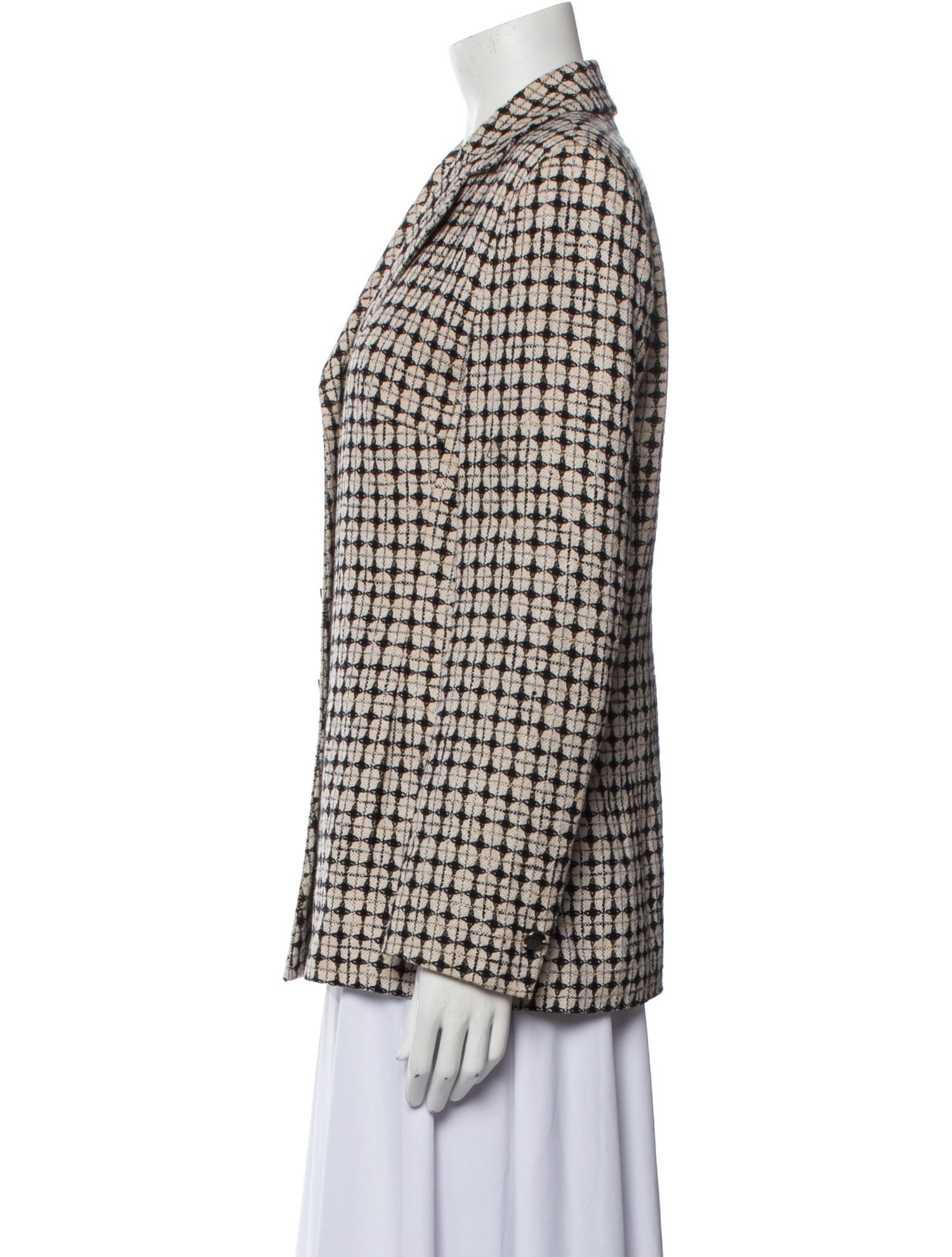 Escada Plaid Print Blazer