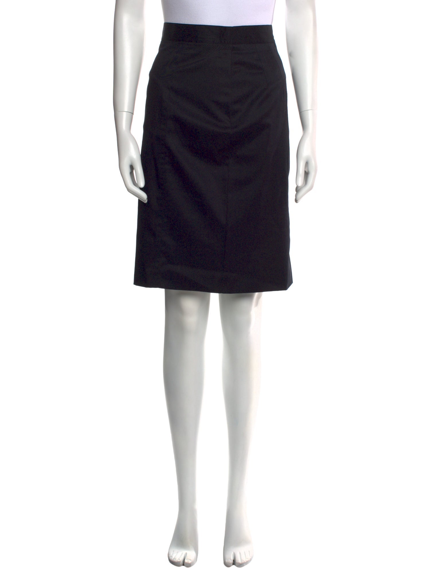 Escada Leather Trim Embellishment Knee-Length Skirt