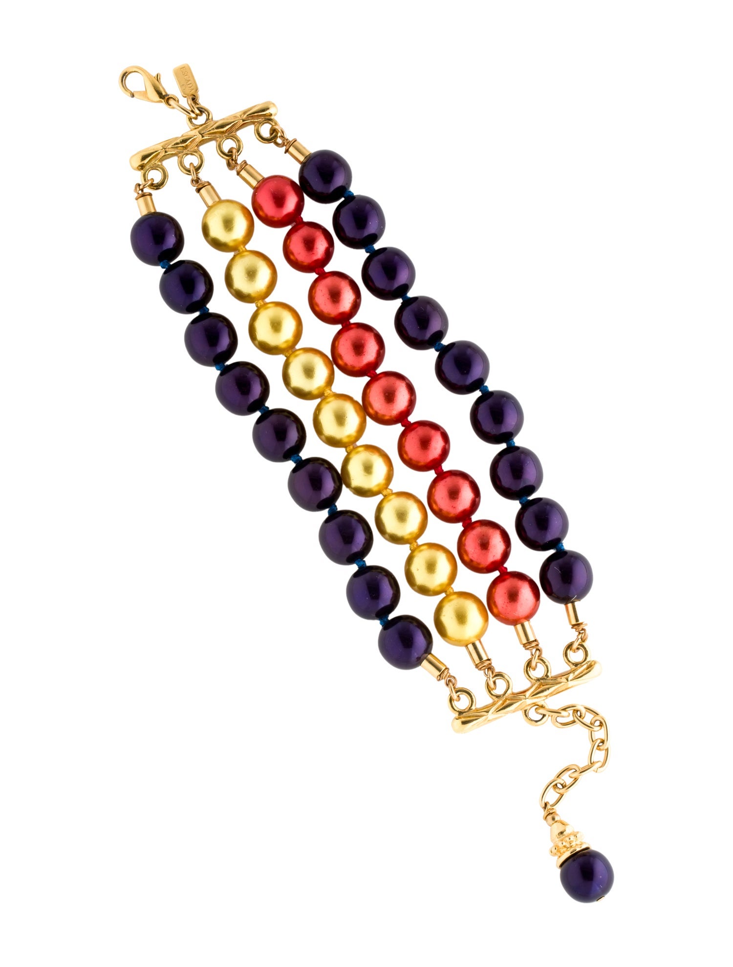 Escada Faux Pearl Bead Multistrand Bracelet