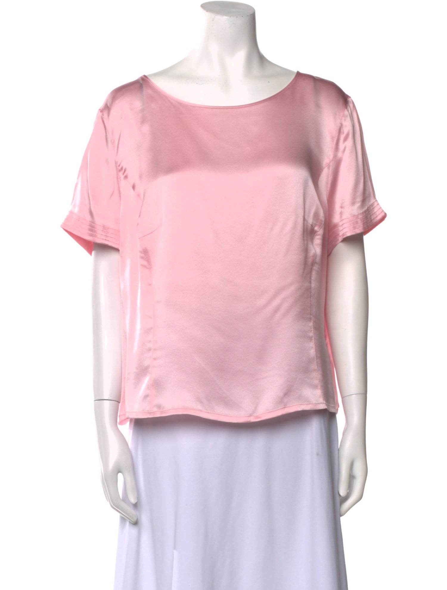 Escada Silk Bateau Neckline Blouse