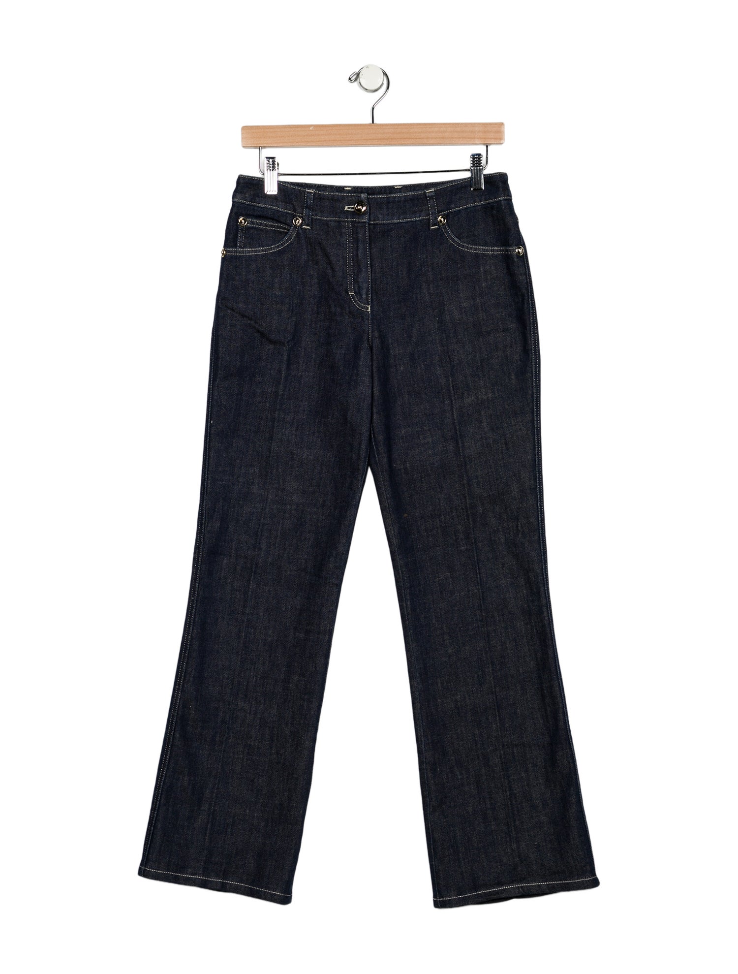 Escada Mid-Rise Wide Leg Jeans