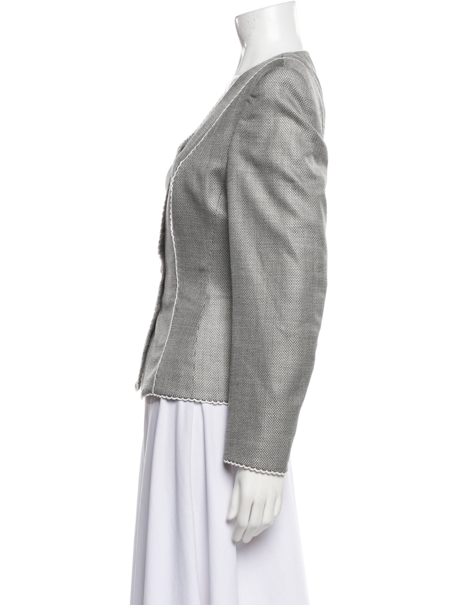 Escada Margaretha Ley Virgin Wool Tweed Pattern Jacket