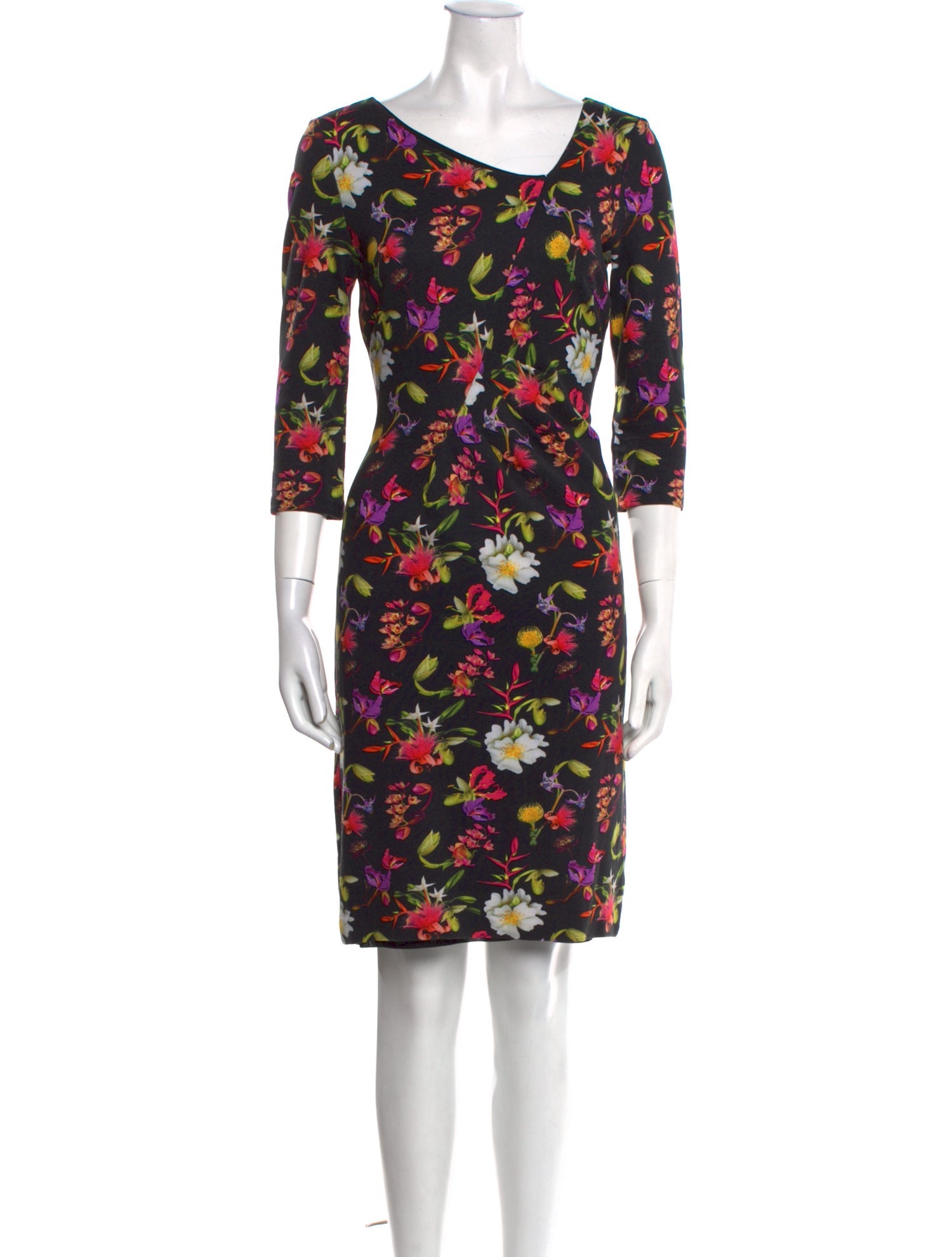 Escada Floral Print Mini Dress
