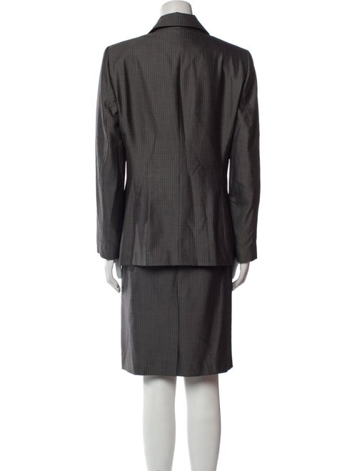 Escada Wool Crystal Embellishments Skirt Suit