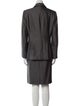 Escada Wool Crystal Embellishments Skirt Suit