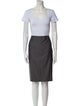 Escada Wool Crystal Embellishments Skirt Suit