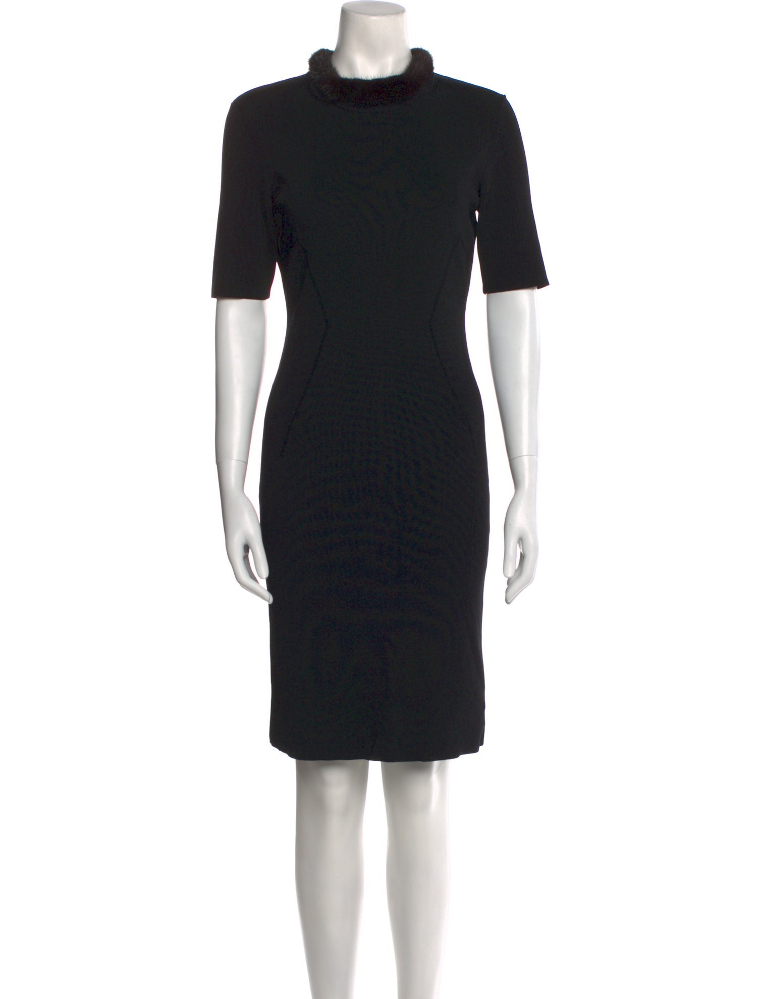 Escada Turtleneck Knee-Length Dress