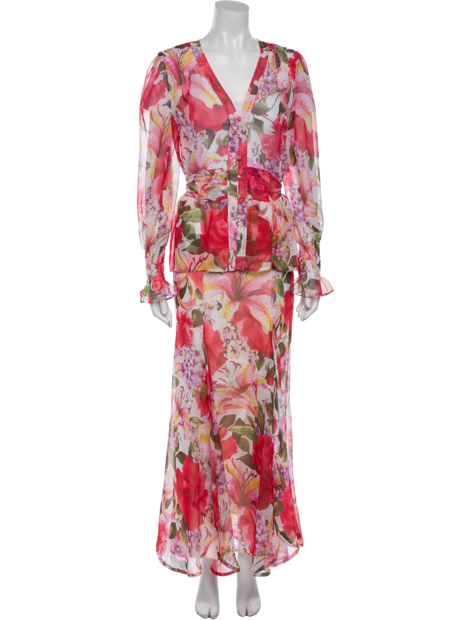 Escada Floral Print Skirt Set
