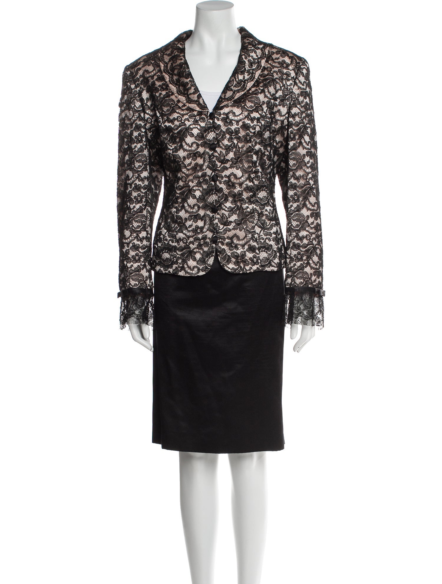 Escada Vintage Silk Skirt Suit