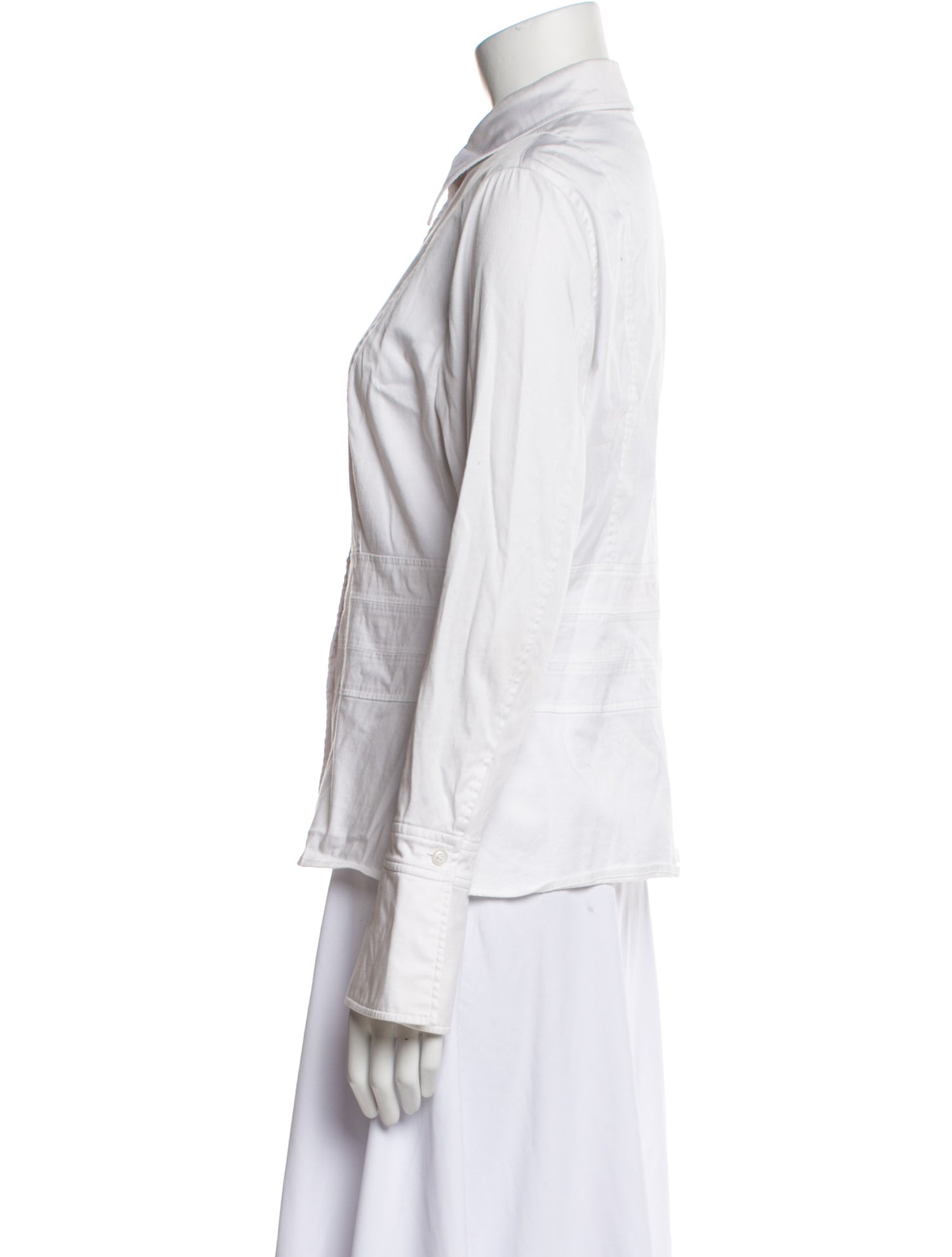 Escada Long Sleeve Button-Up Top