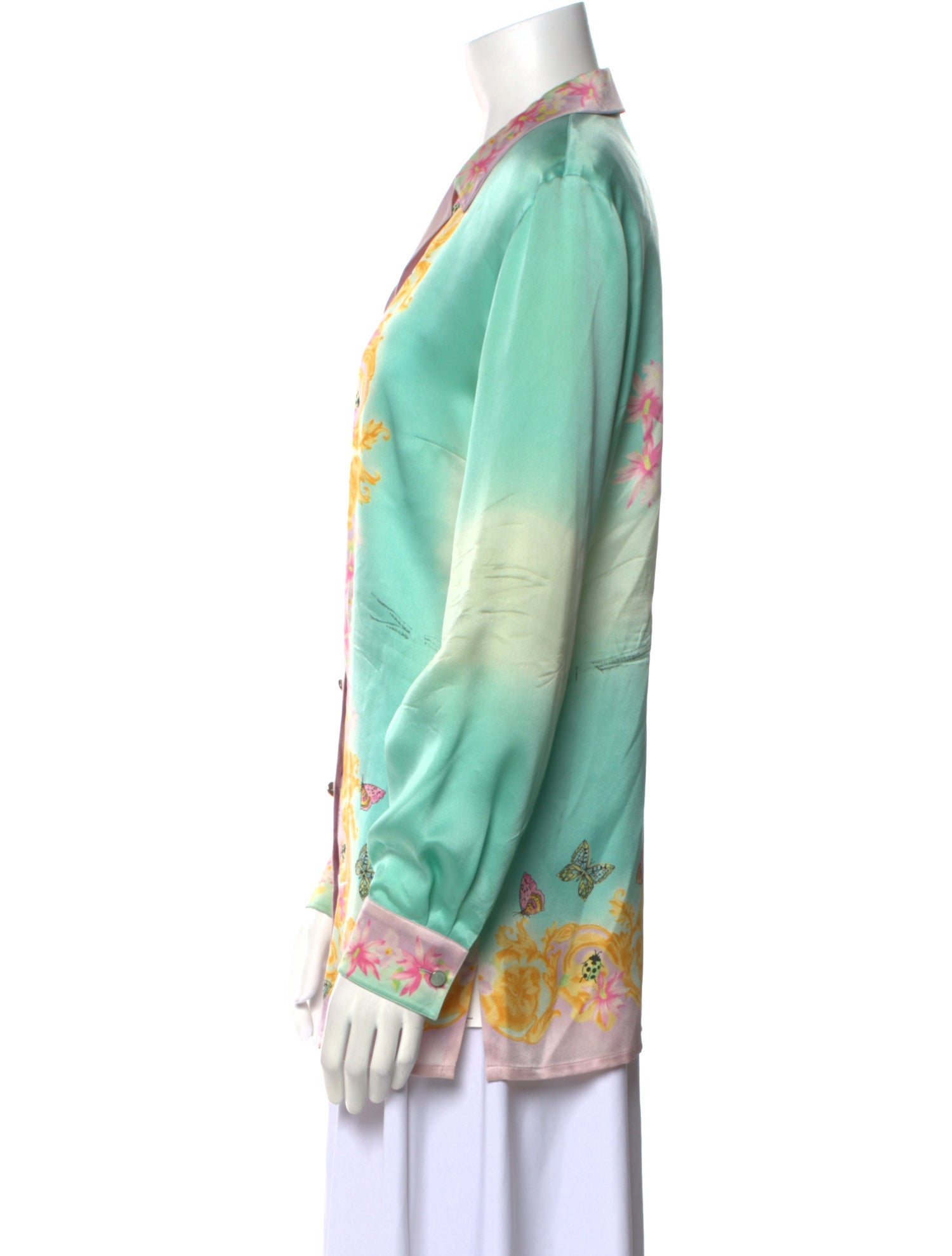 Escada Silk Printed Button-Up Top