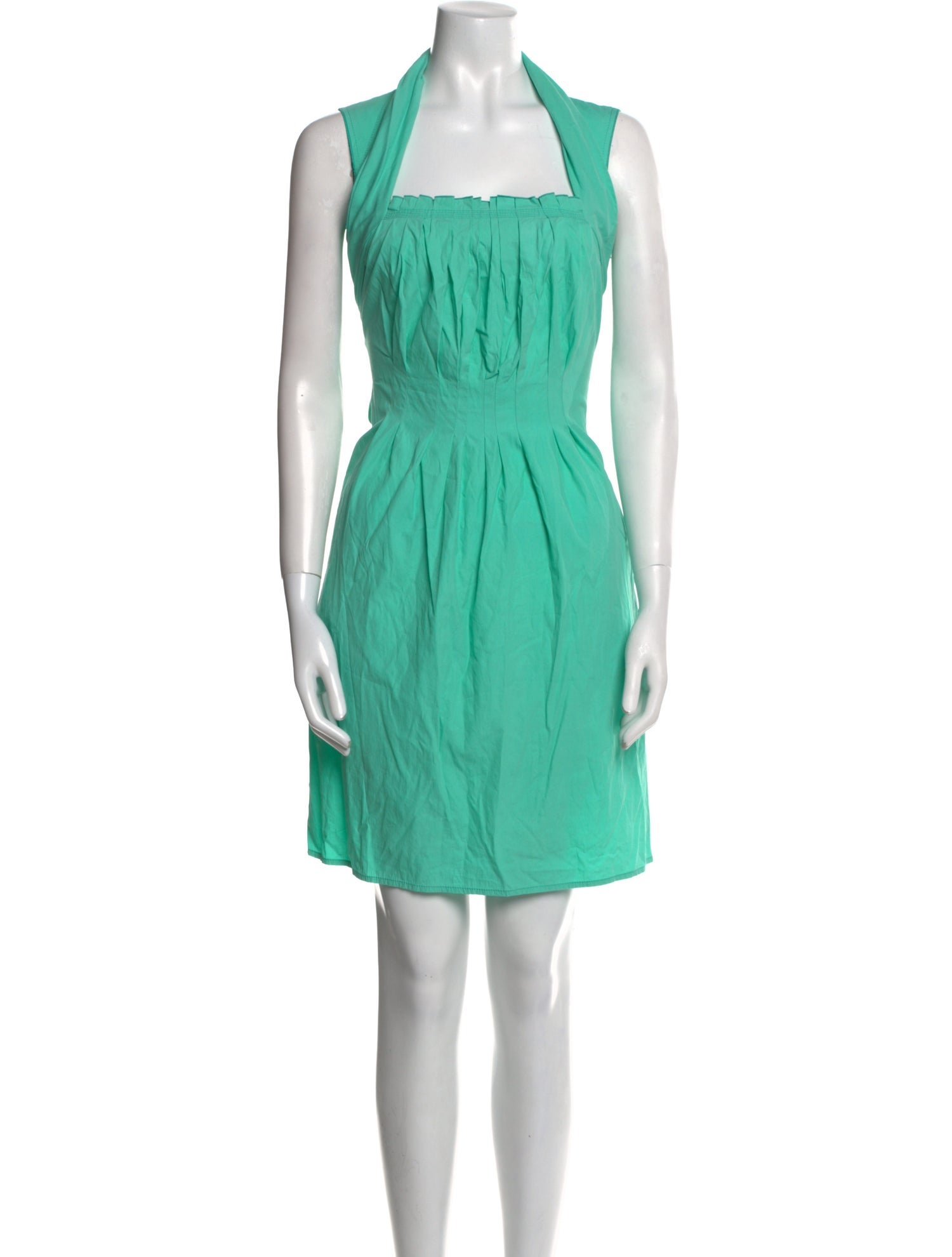 Escada Square Neckline Knee-Length Dress
