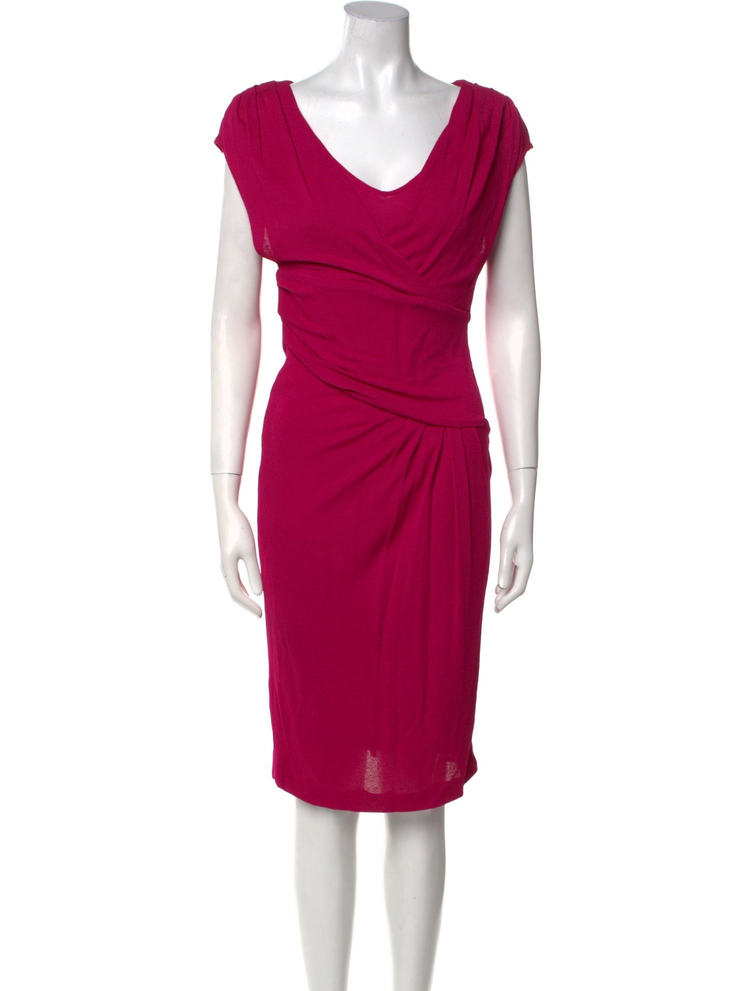 Escada Cowl Neck Knee-Length Dress