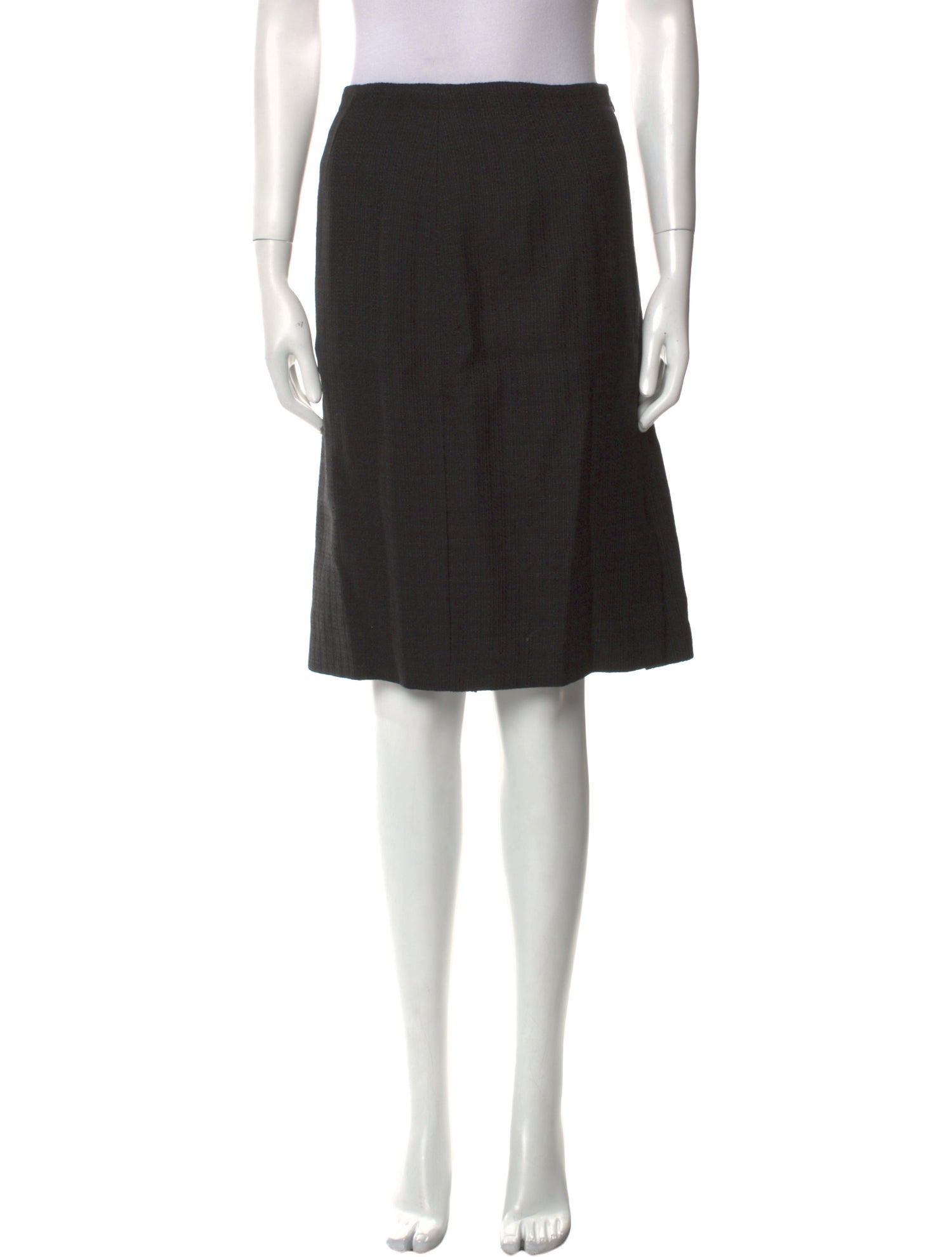 Escada Pleated Accents Knee-Length Skirt