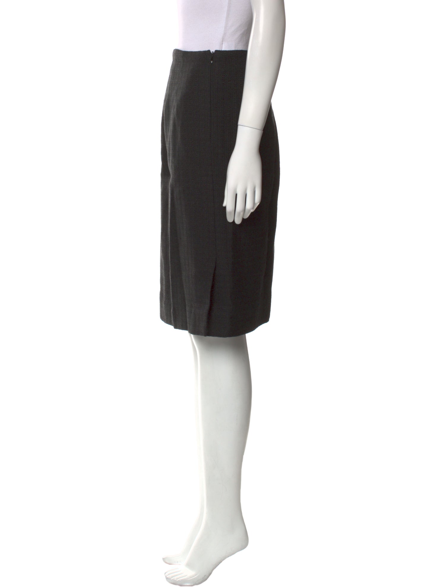 Escada Pleated Accents Knee-Length Skirt