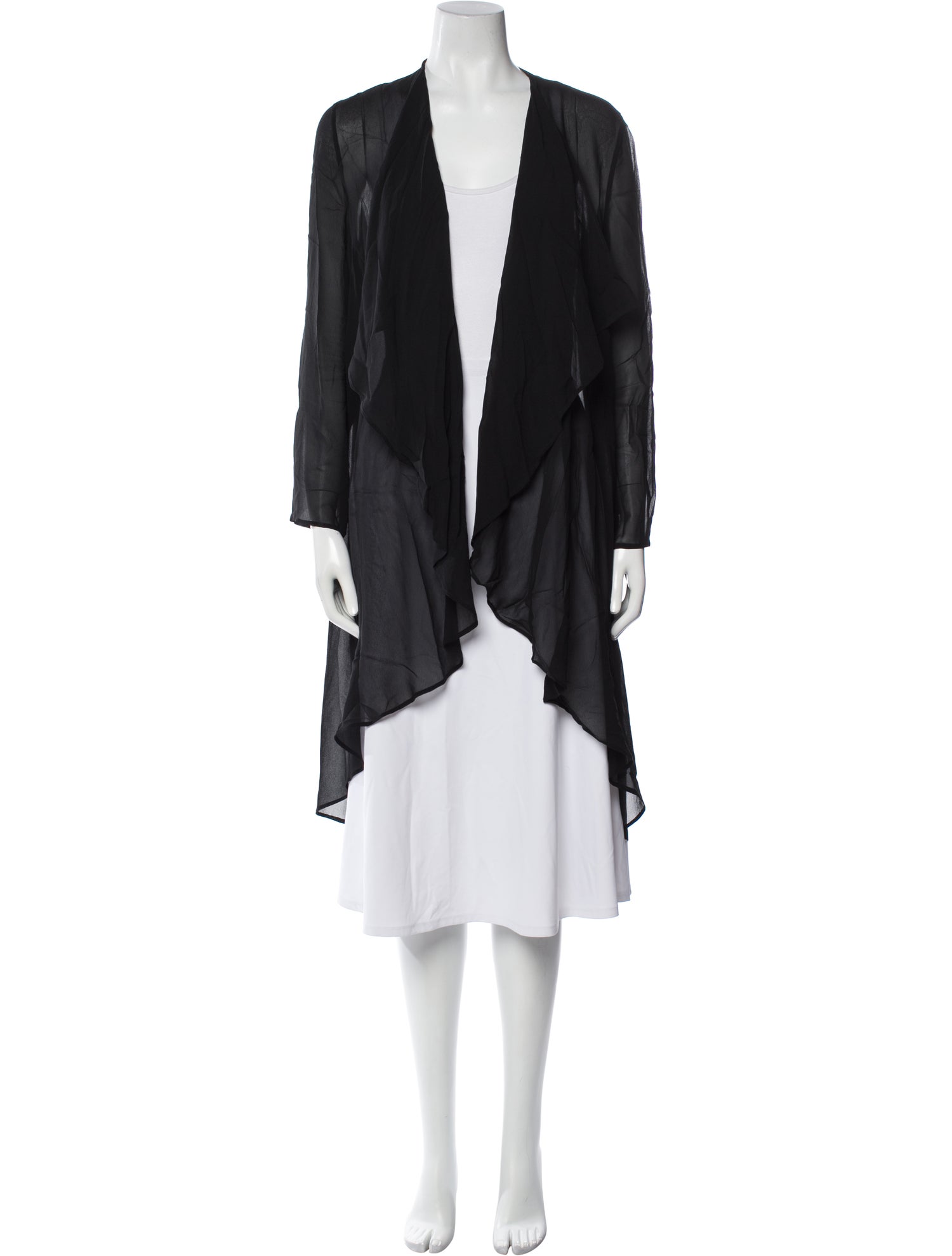Escada Silk Ruffle Embellishment Robe