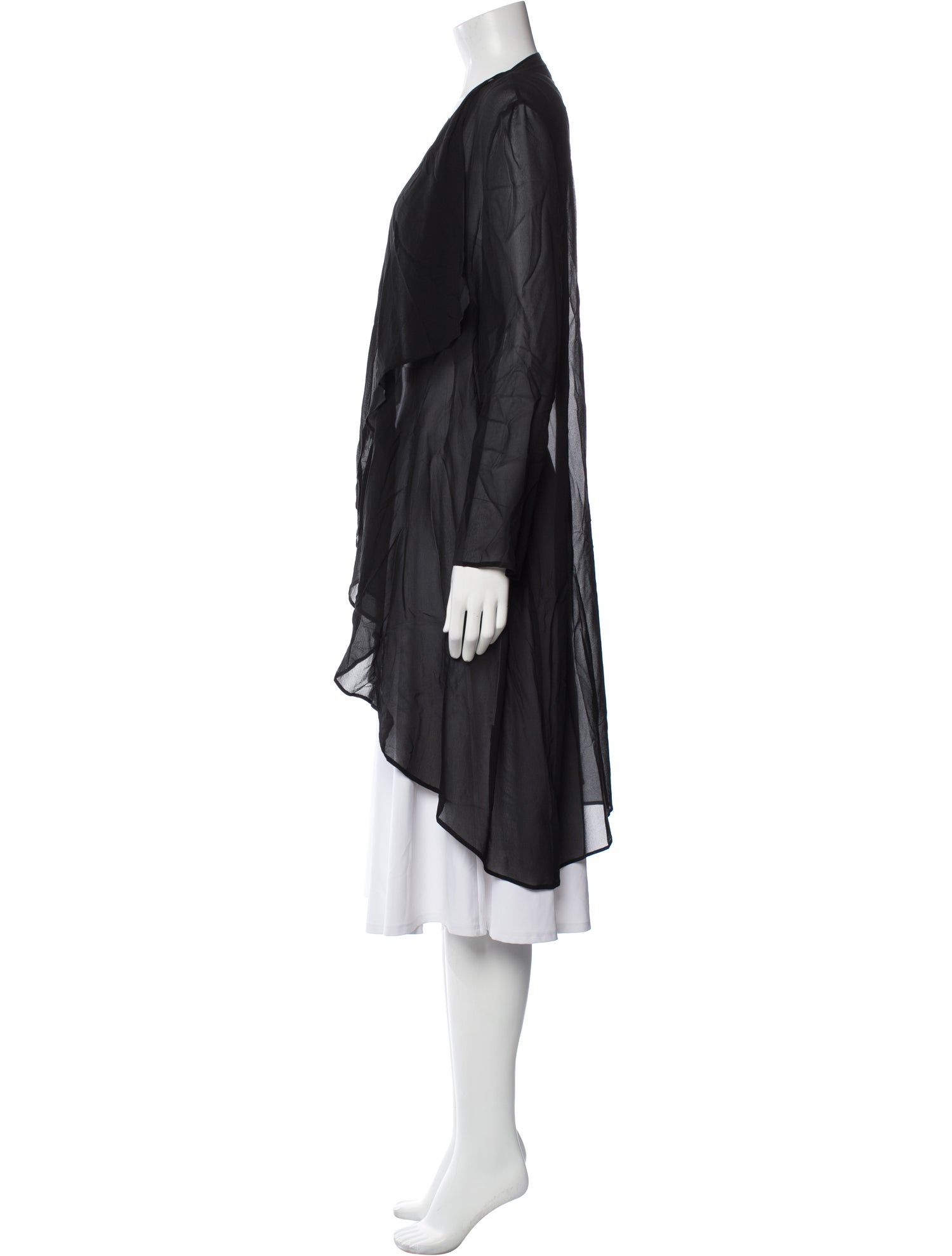Escada Silk Ruffle Embellishment Robe