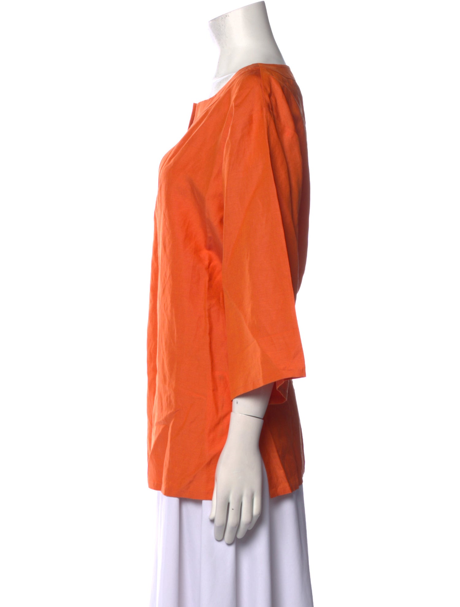 Escada Linen V-Neck Blouse