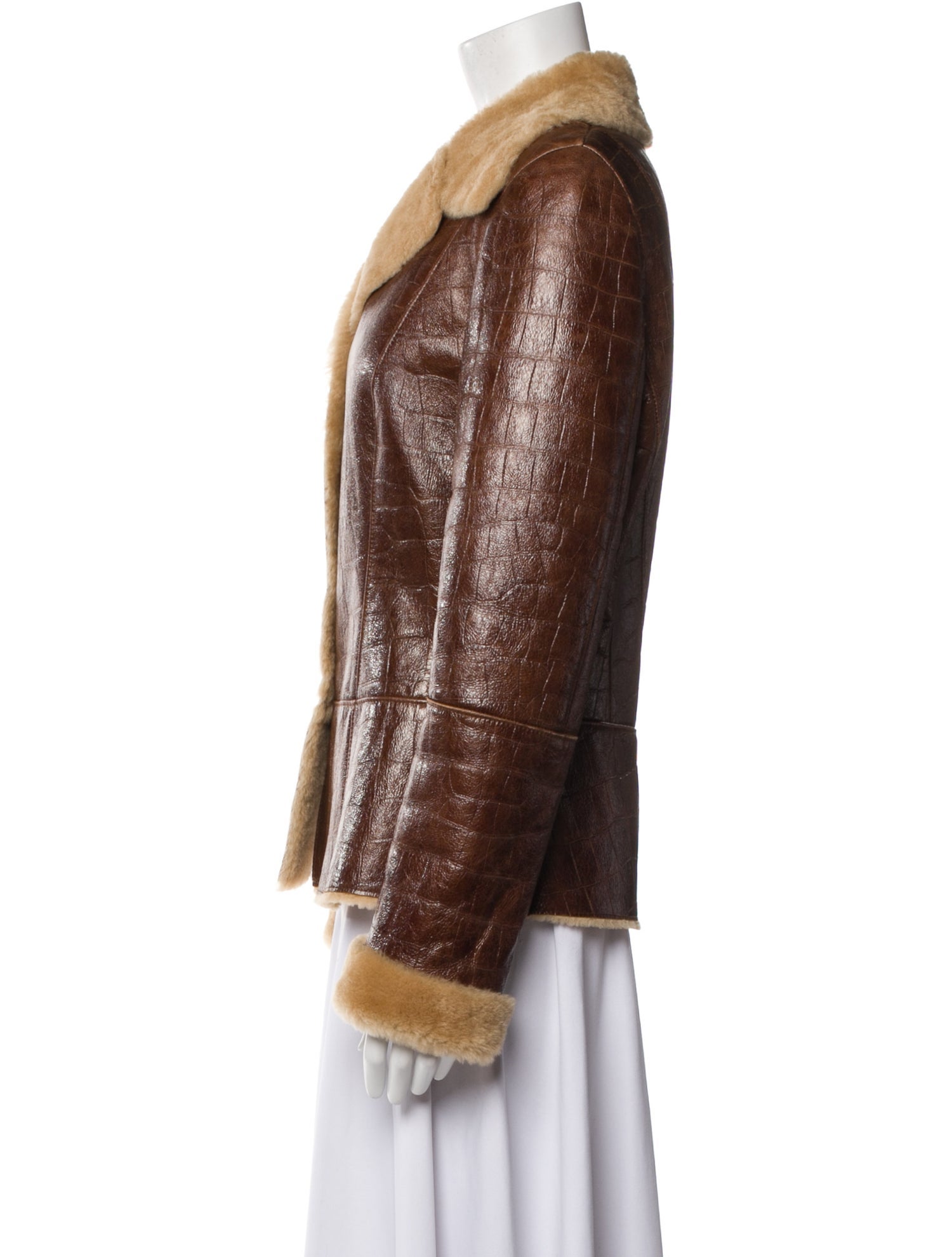 Escada Lambskin Faux Fur Jacket