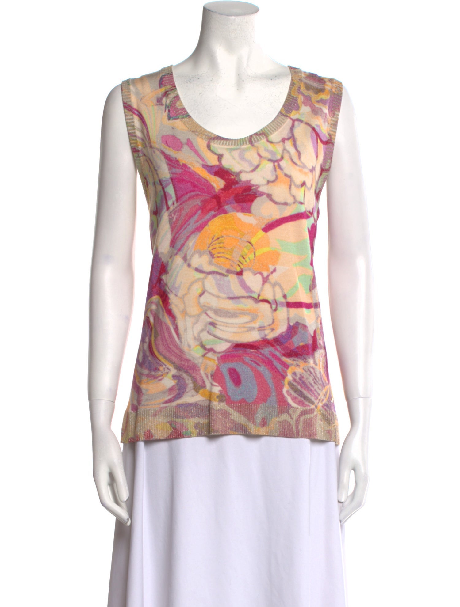 Escada Virgin Wool Printed Top