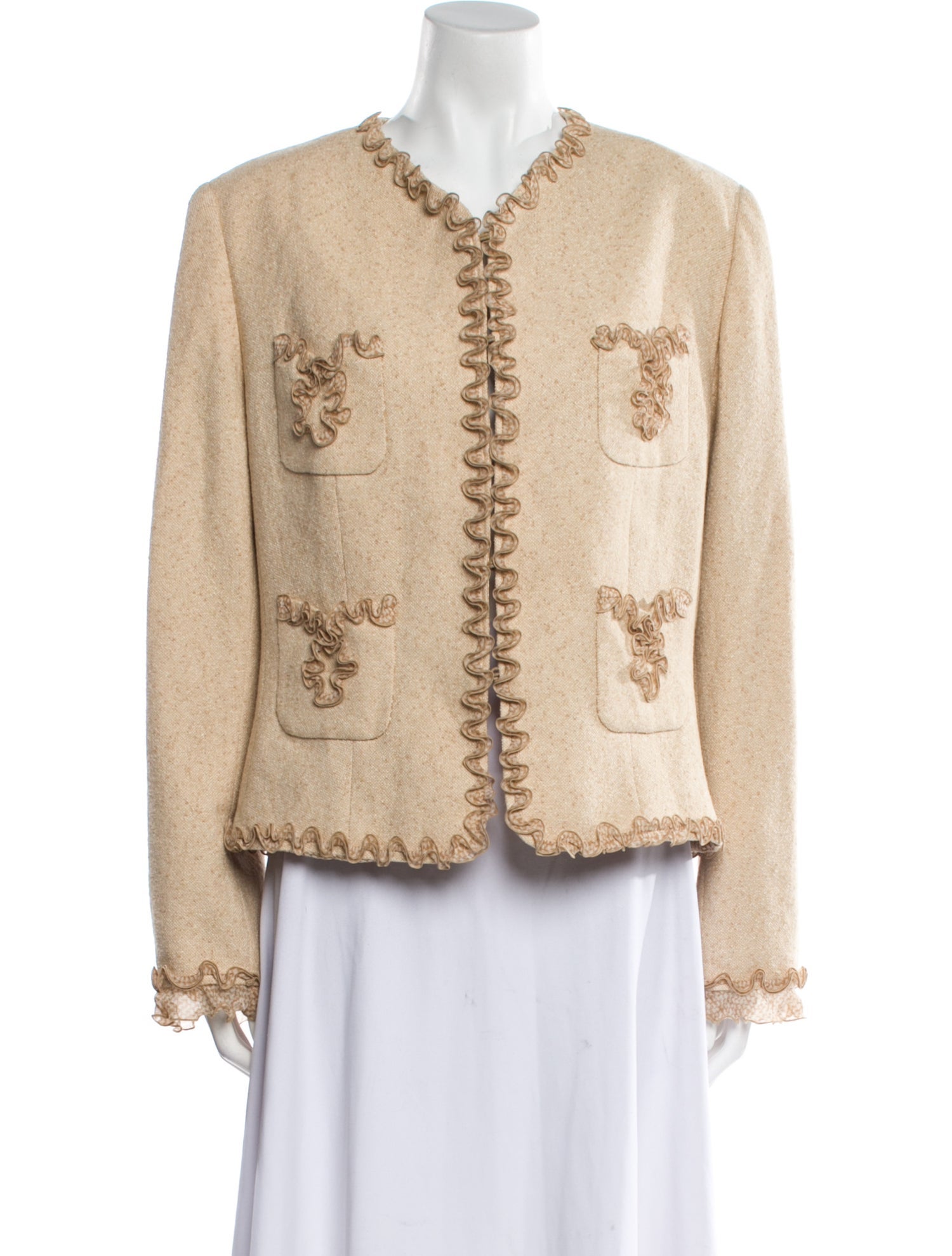 Escada Wool Tweed Pattern Evening Jacket