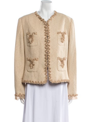 Escada Jackets Wool Tweed Pattern Evening Jacket Us16, De46 | XXL