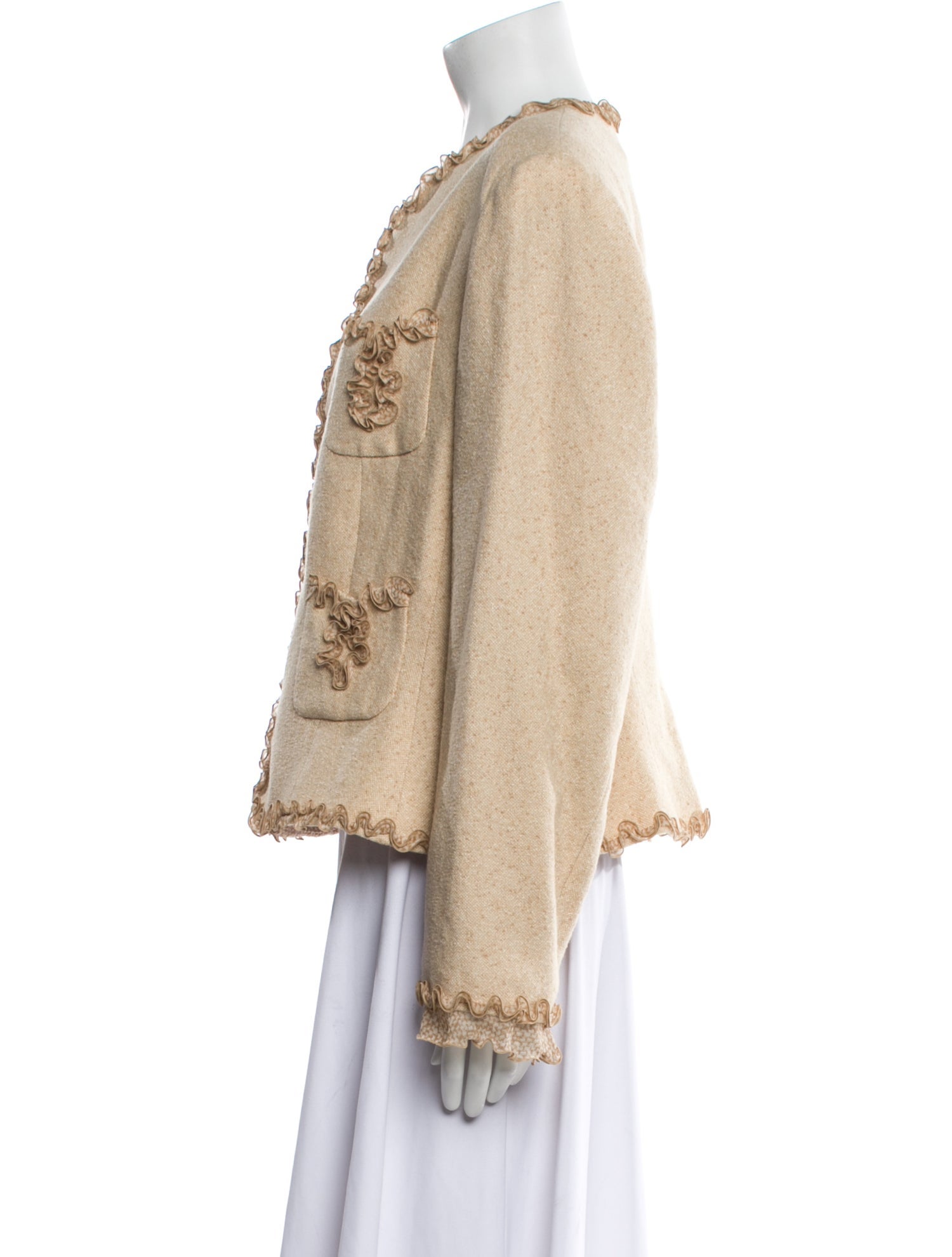 Escada Wool Tweed Pattern Evening Jacket