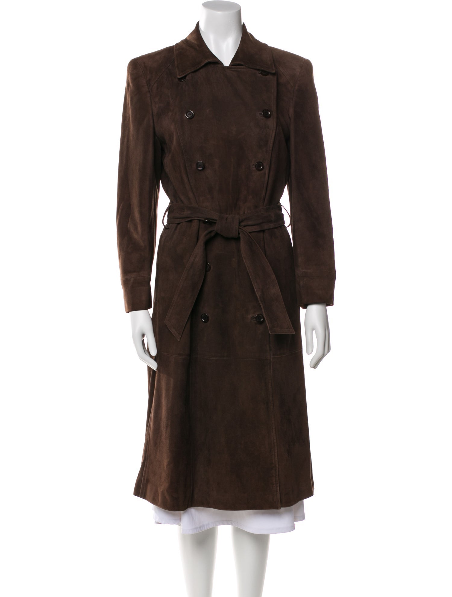Escada Vintage Suede Trench Coat