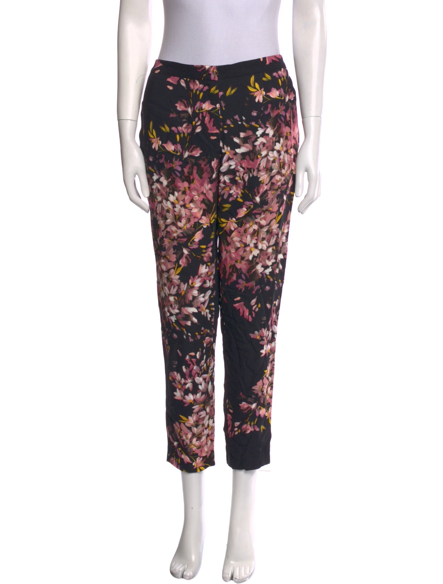 Escada Floral Print Skinny Leg Pants