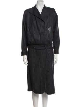 Escada Wool Printed Skirt Suit
