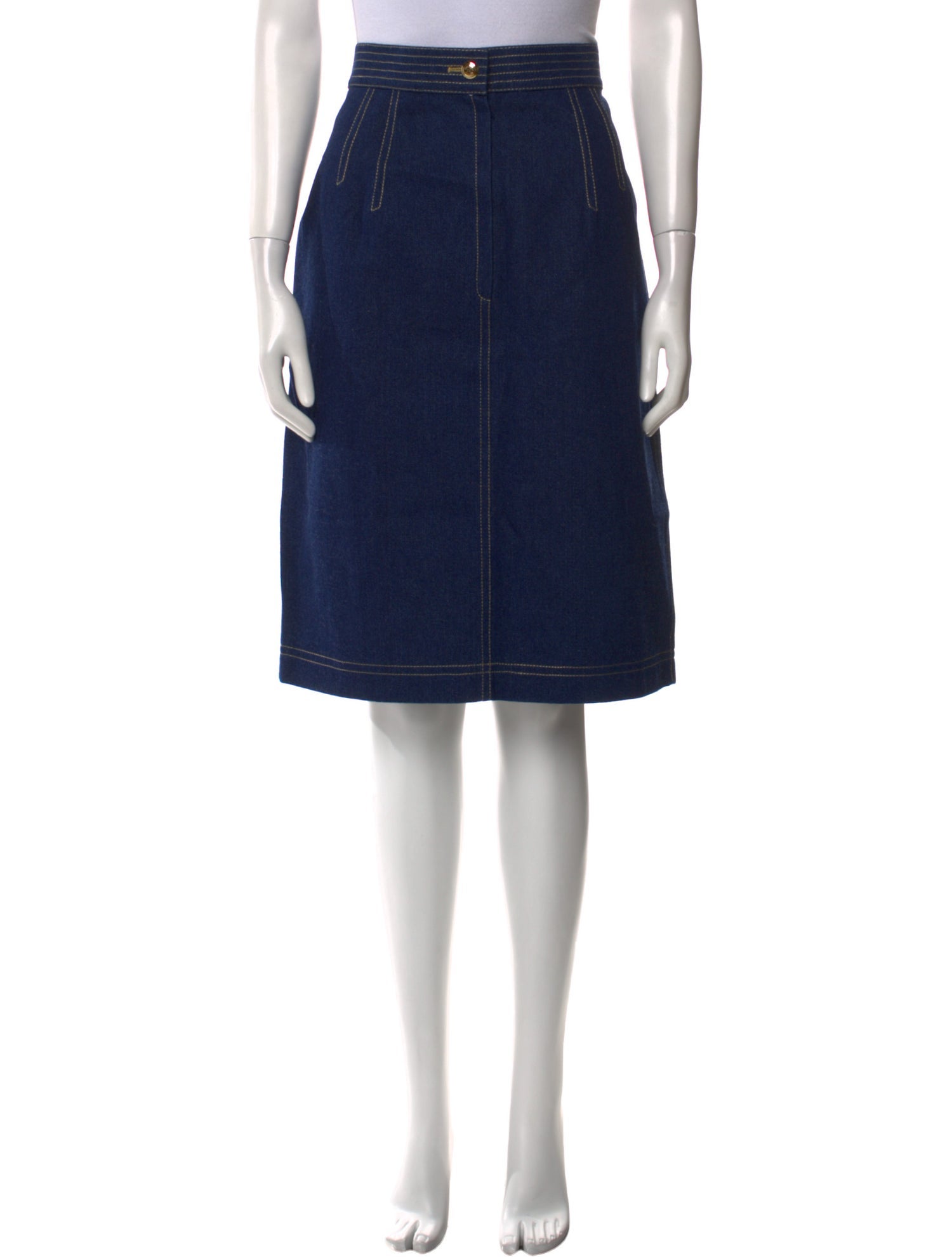 Escada Eyelet Trim Knee-Length Skirt w/ Tags