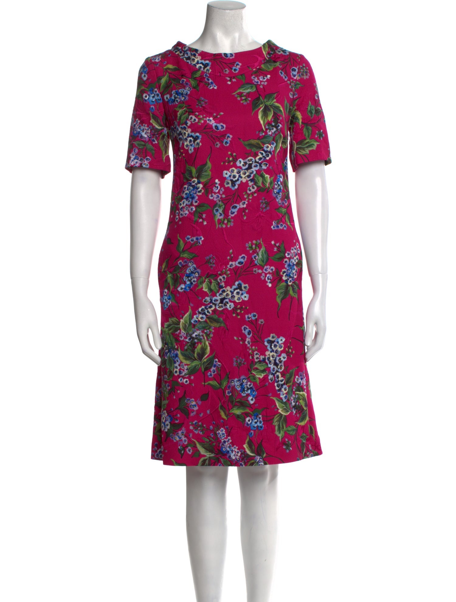 Escada Floral Print Knee-Length Dress
