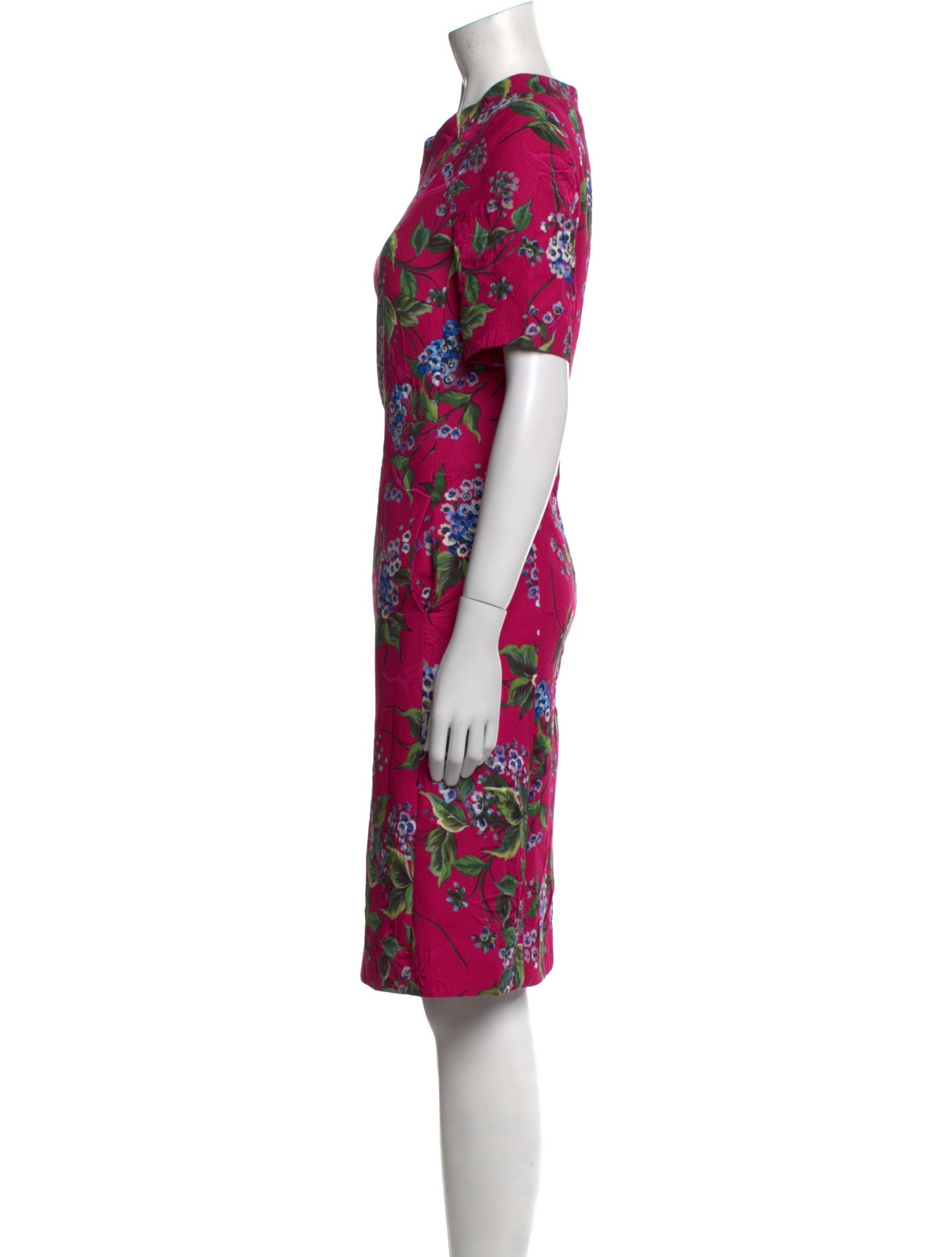 Escada Floral Print Knee-Length Dress