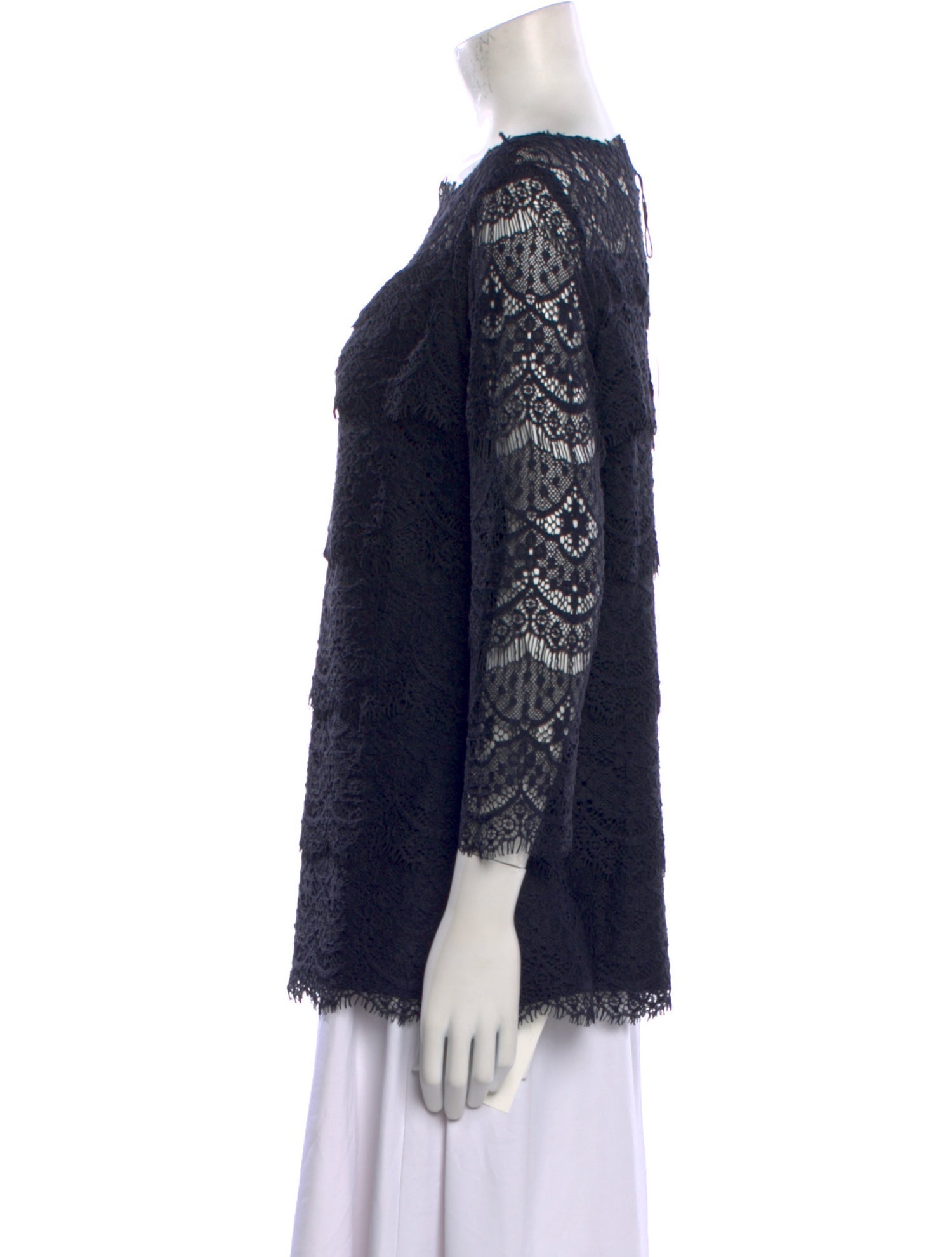 Escada Lace Pattern Bateau Neckline Tunic w/ Tags