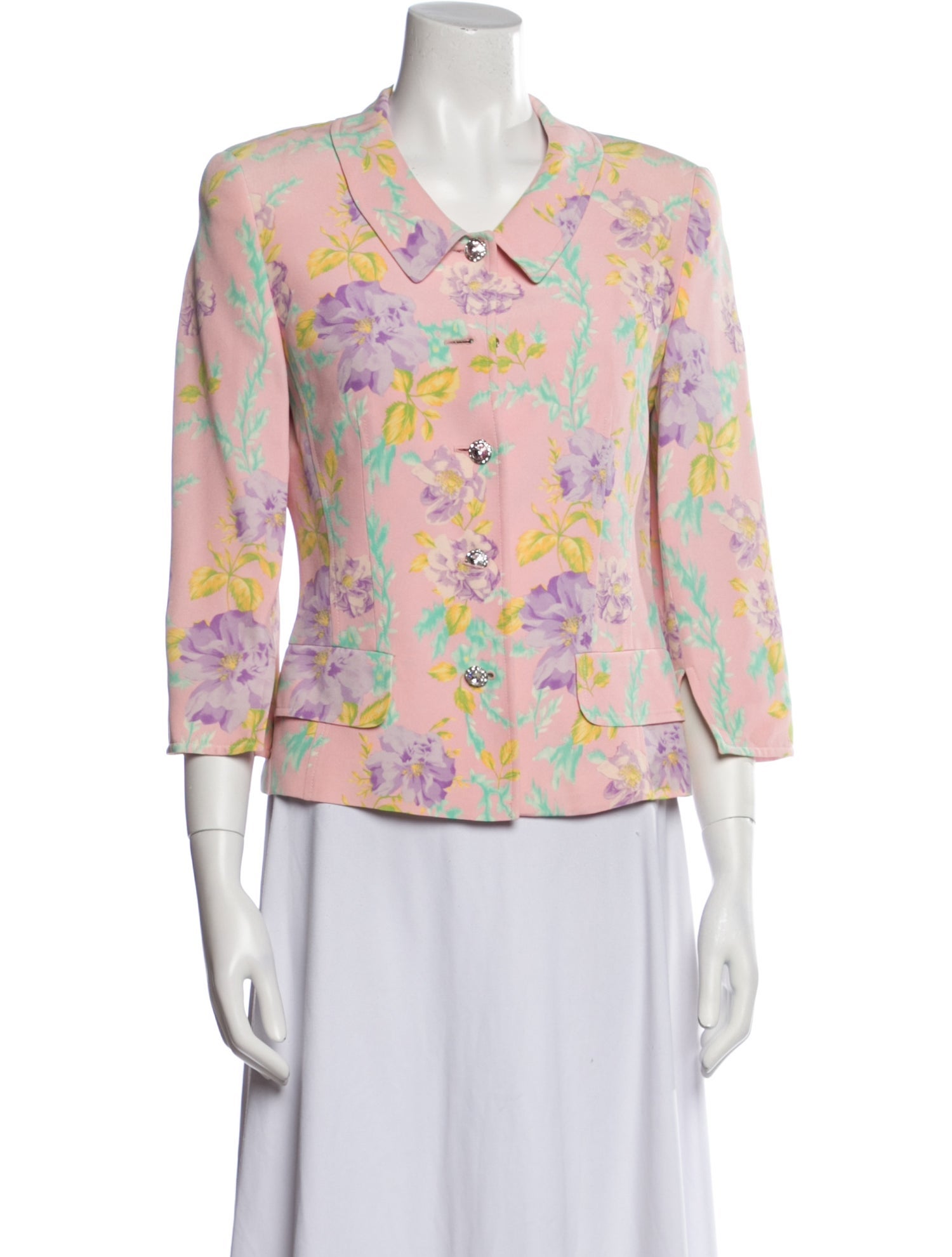 Escada Silk Floral Print Jacket
