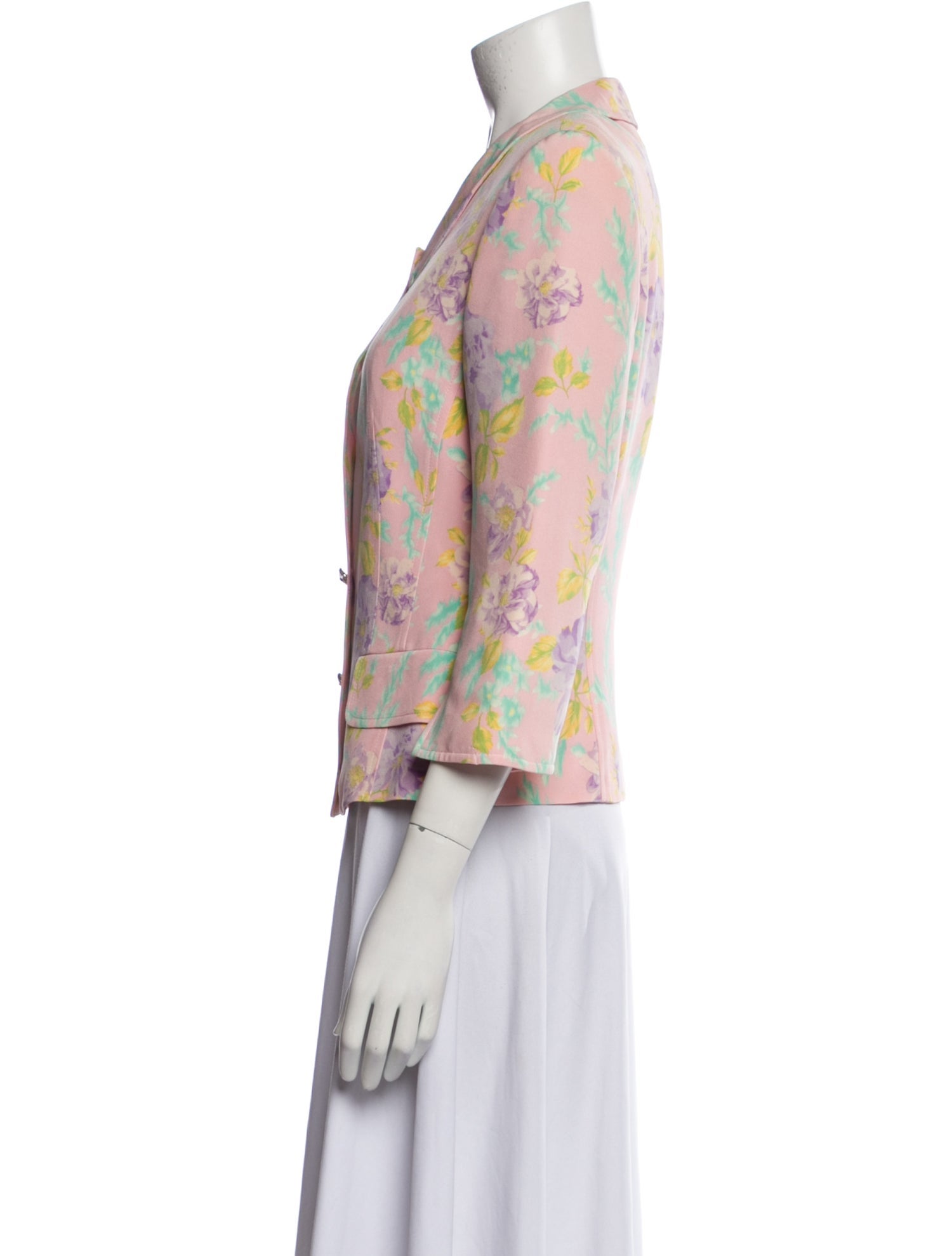 Escada Silk Floral Print Jacket