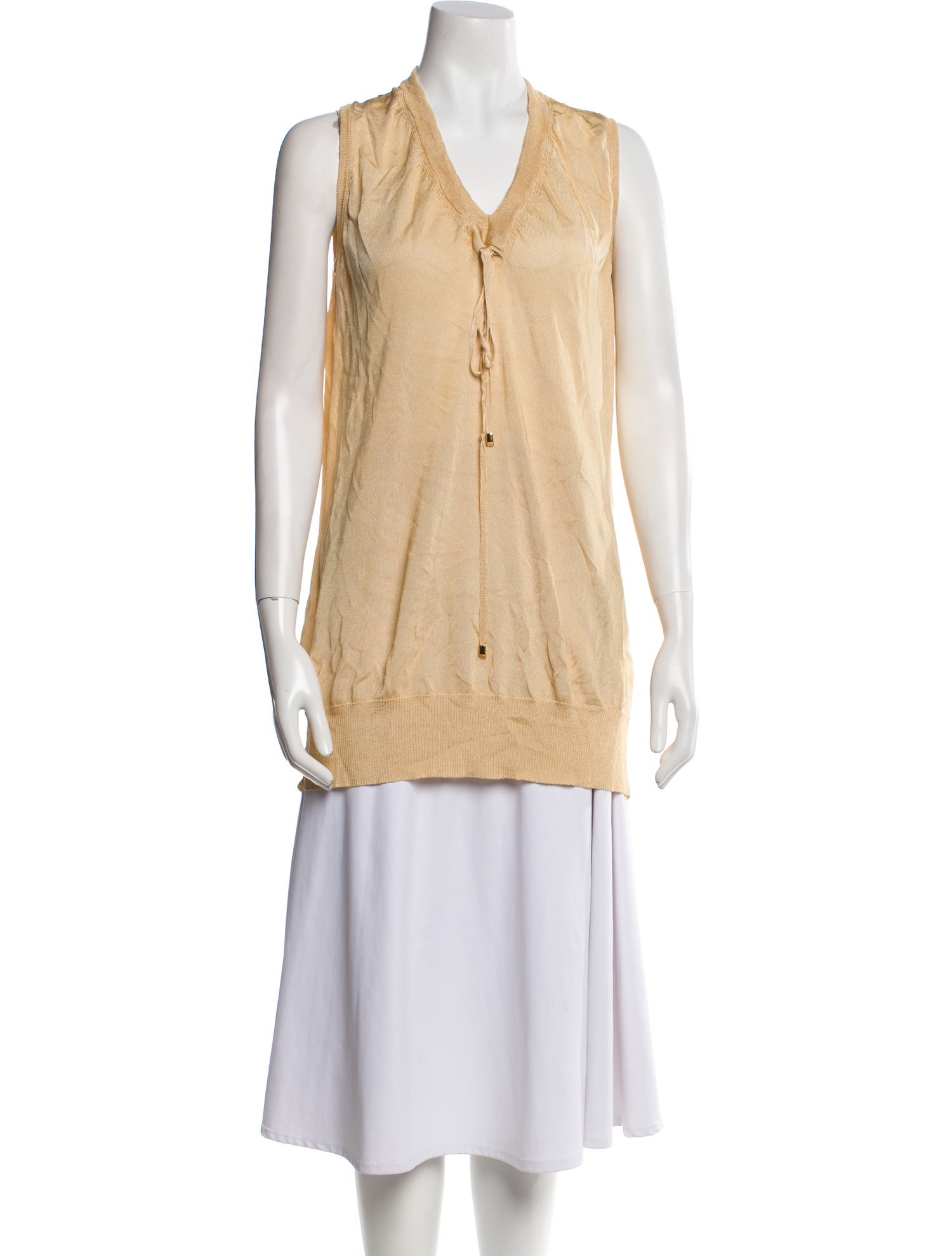 Escada V-Neck Sleeveless Tunic
