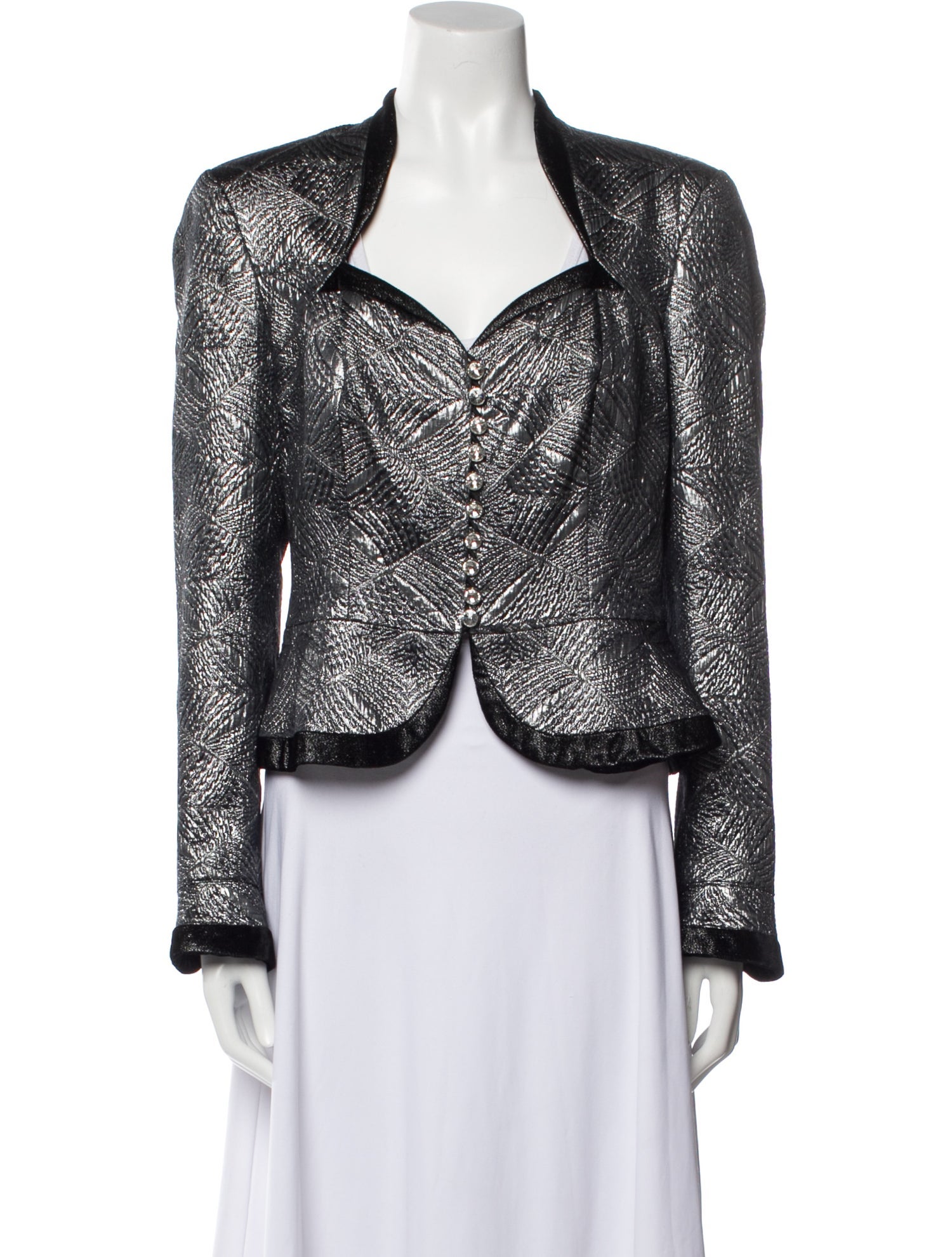 Escada Wool Tweed Pattern Evening Jacket