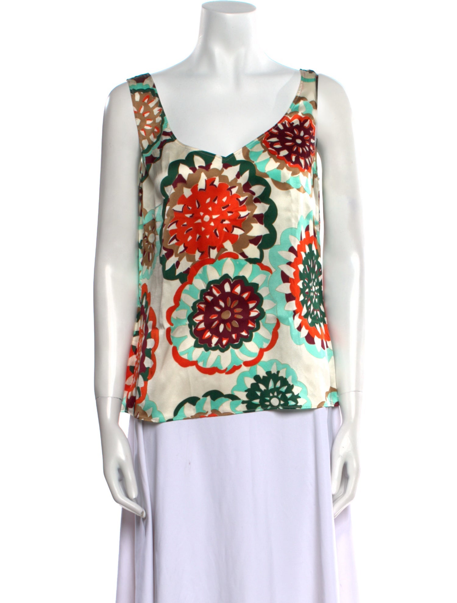 Escada Silk Floral Print Top