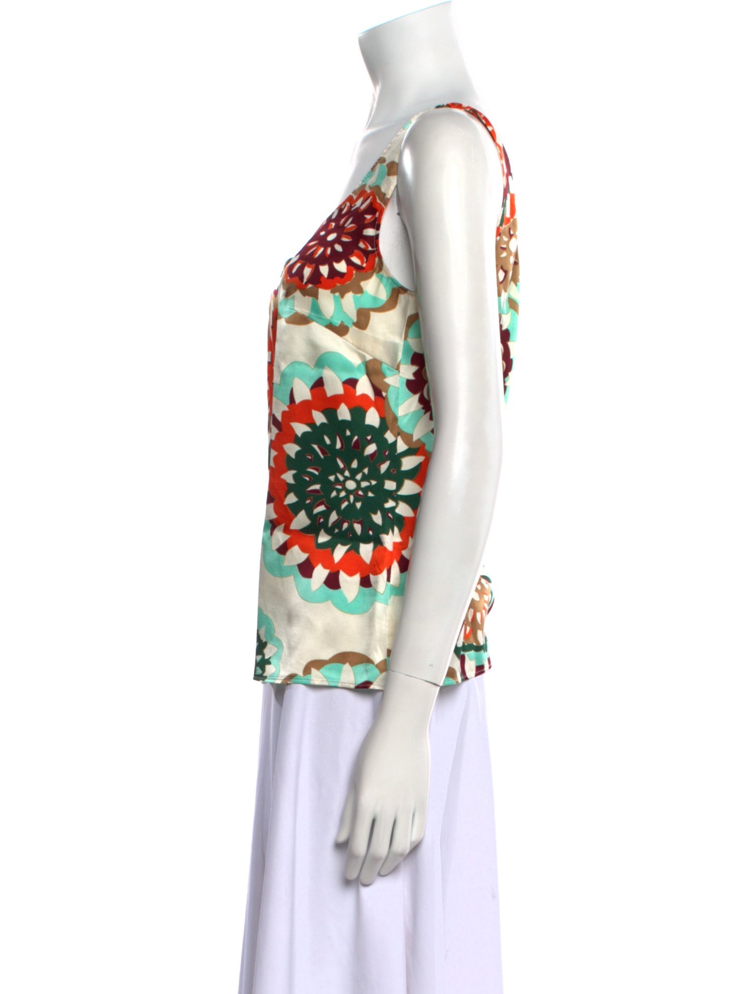 Escada Silk Floral Print Top