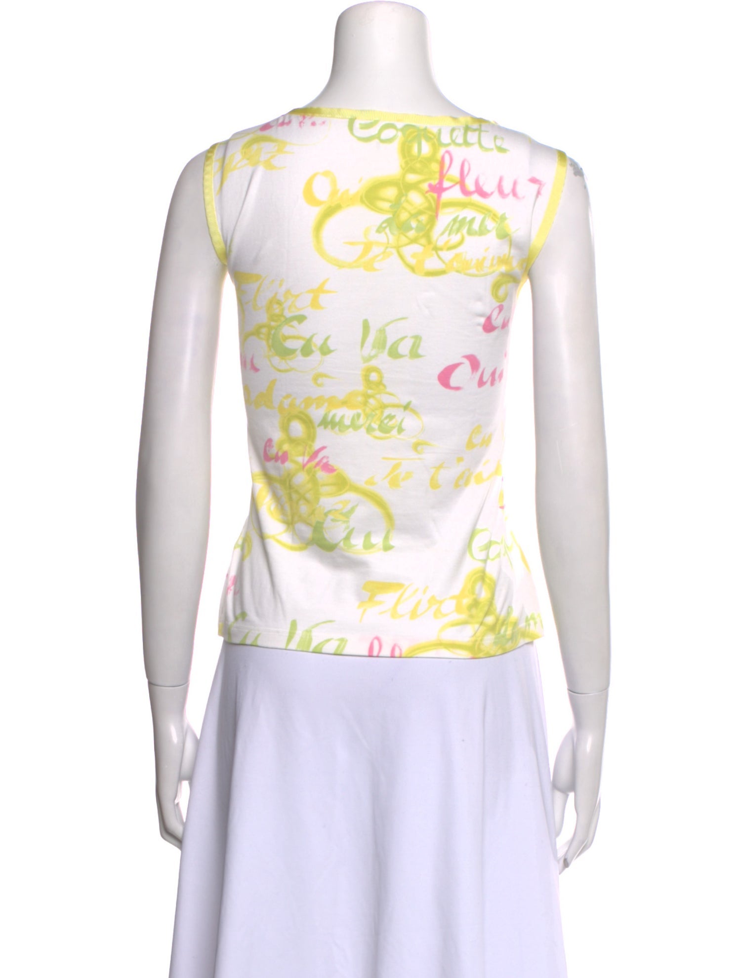 Escada Printed Bateau Neckline Top
