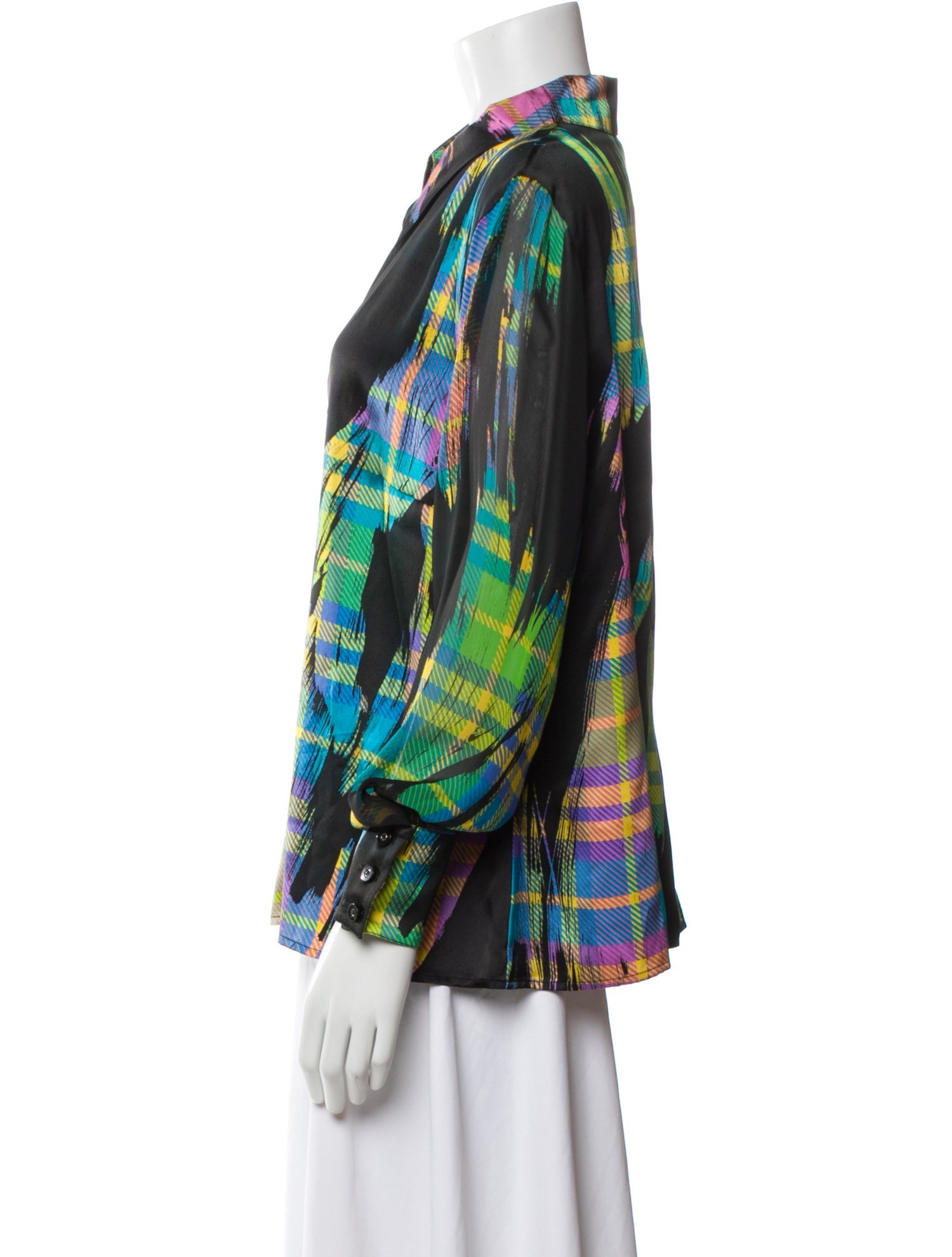 Escada Silk Printed Button-Up Top