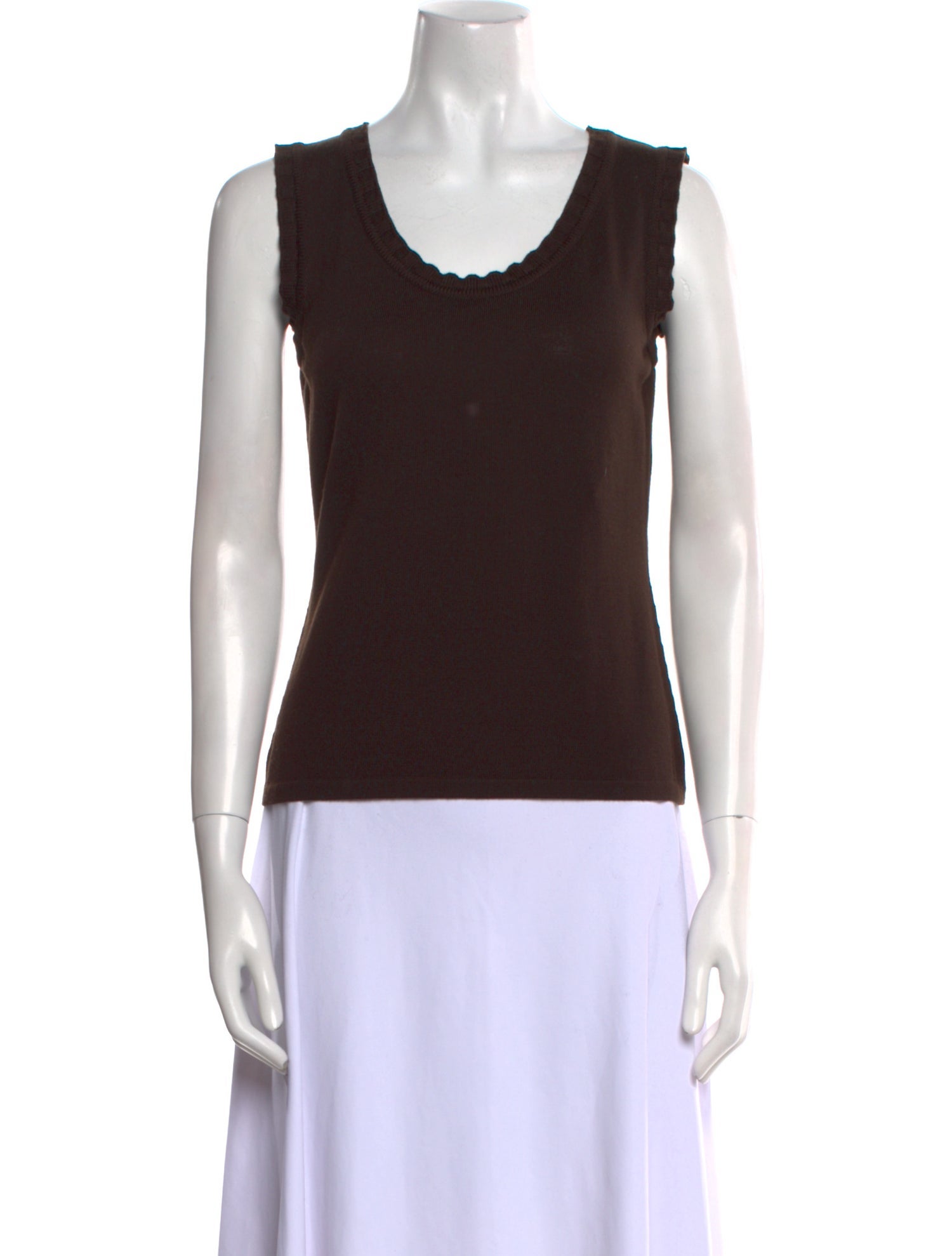Escada Virgin Wool Scoop Neck Top