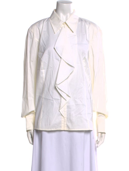 Escada Long Sleeve Button-Up Top