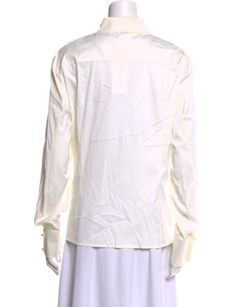Escada Long Sleeve Button-Up Top