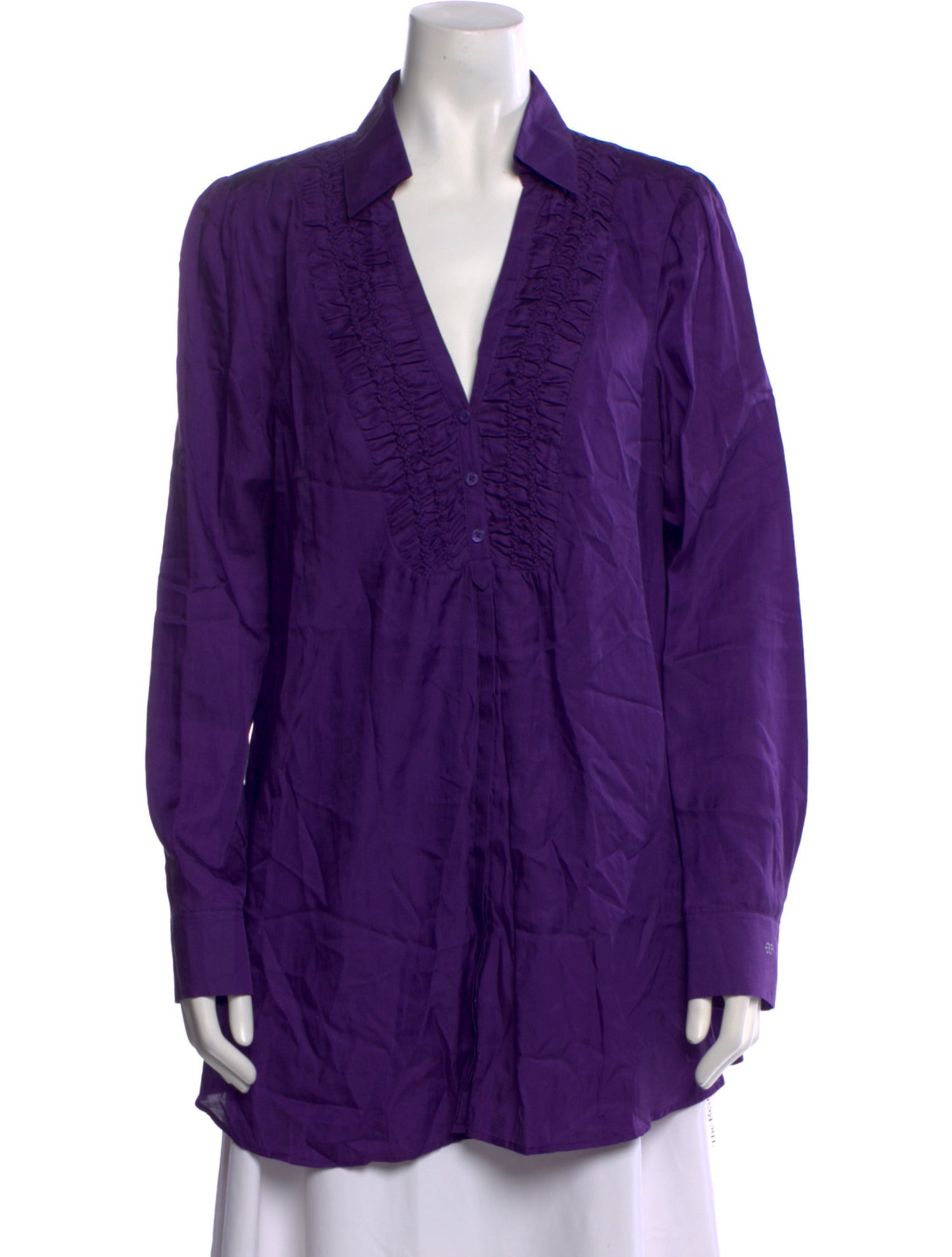 Escada Long Sleeve Button-Up Top